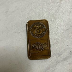 1976 WorldWide Mint Coca-Cola 75th Columbus 1oz Brass Art Bar WWM63vT1-6 lot 168
